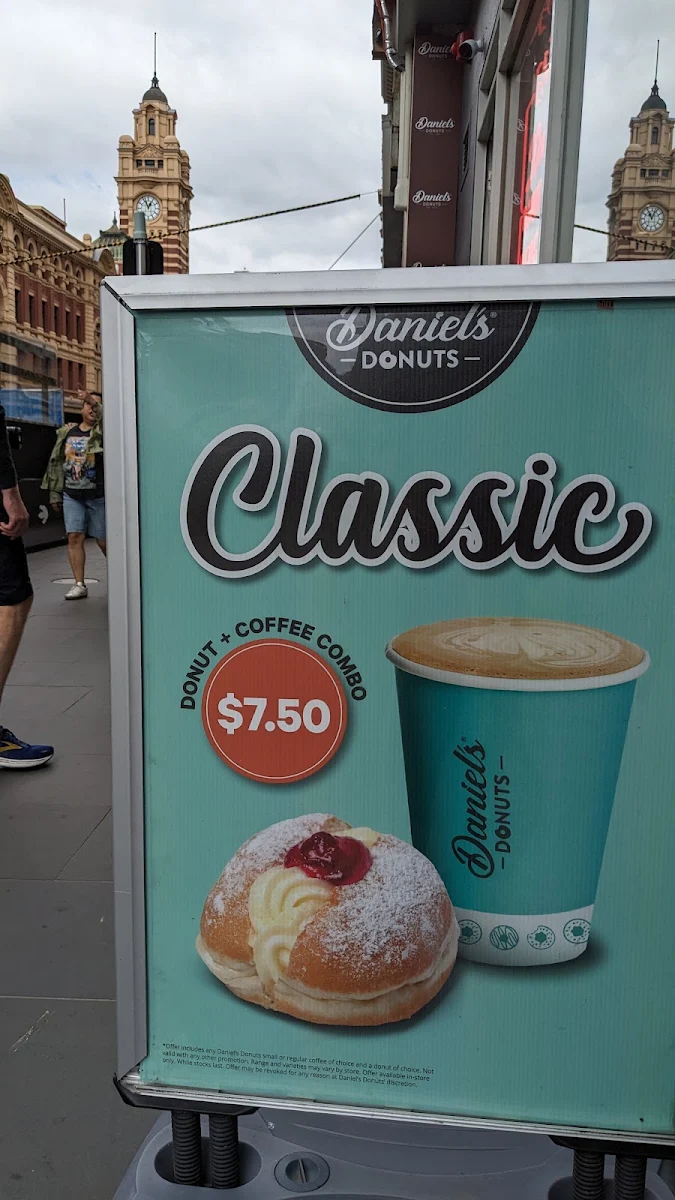 Menu, Daniel's Donuts Melbourne