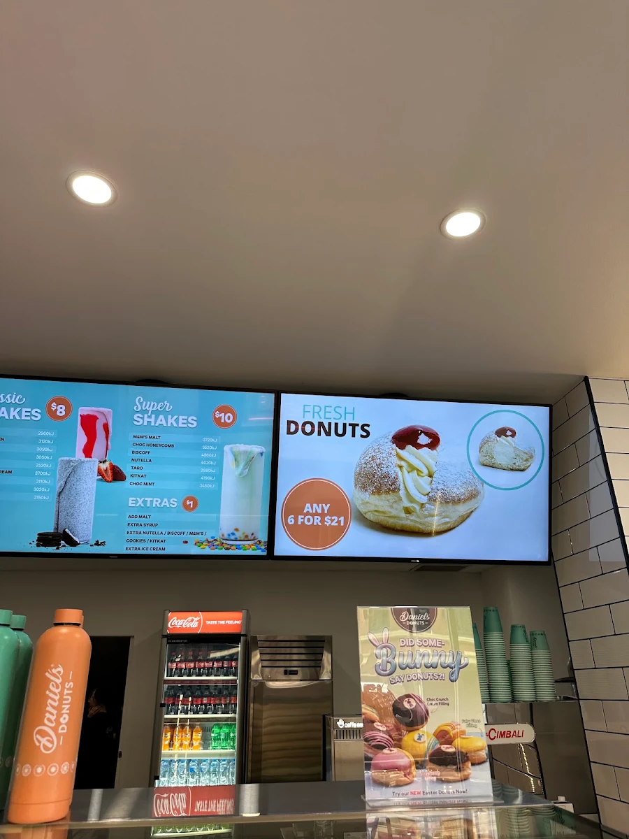 Menu, Daniel's Donuts Melbourne