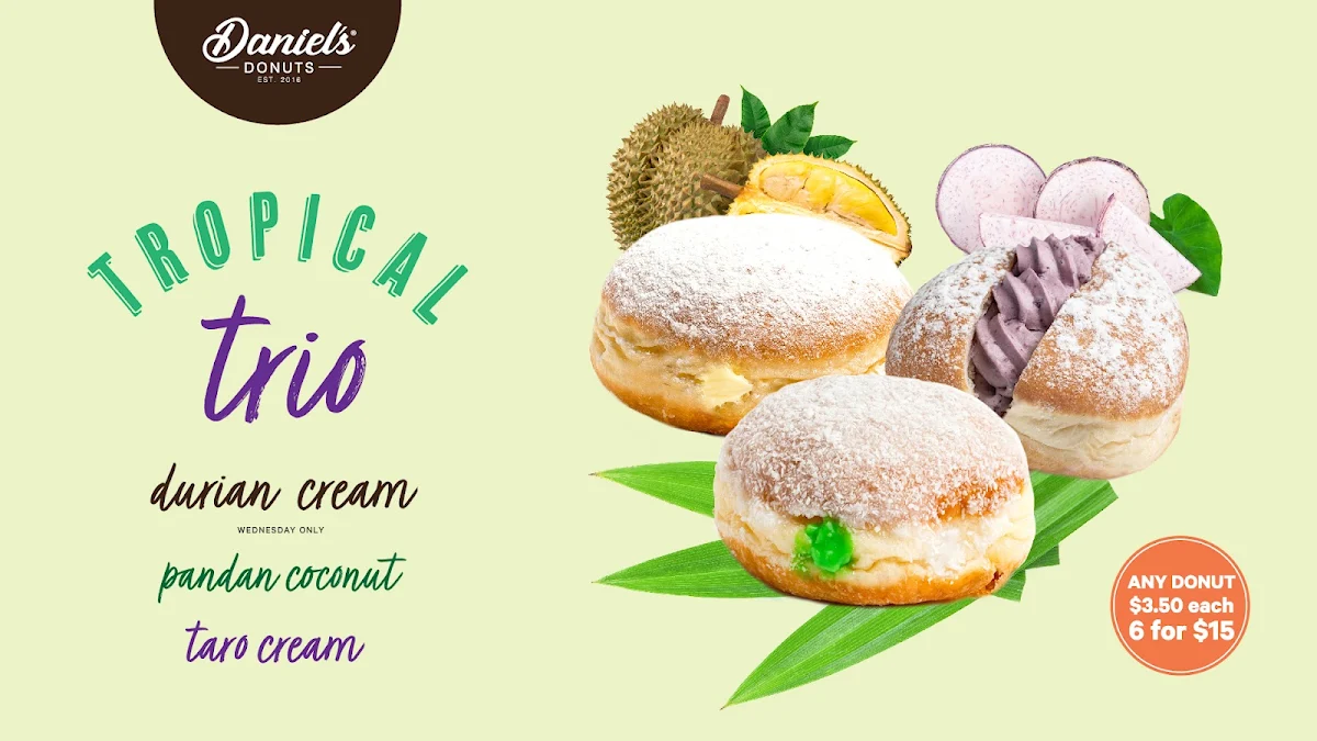 Menu, Daniel's Donuts Melbourne