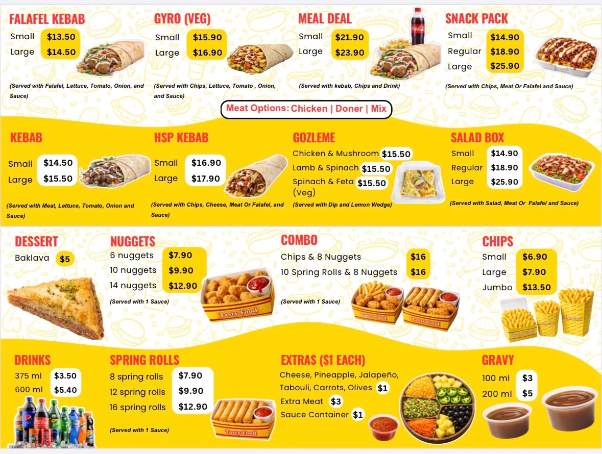 Menu, Boundary Kebab
