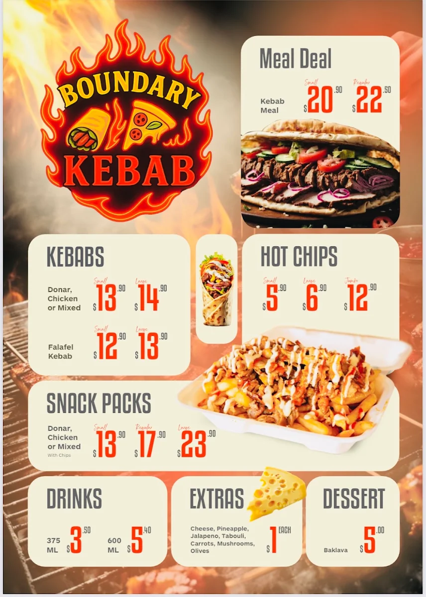 Menu, Boundary Kebab