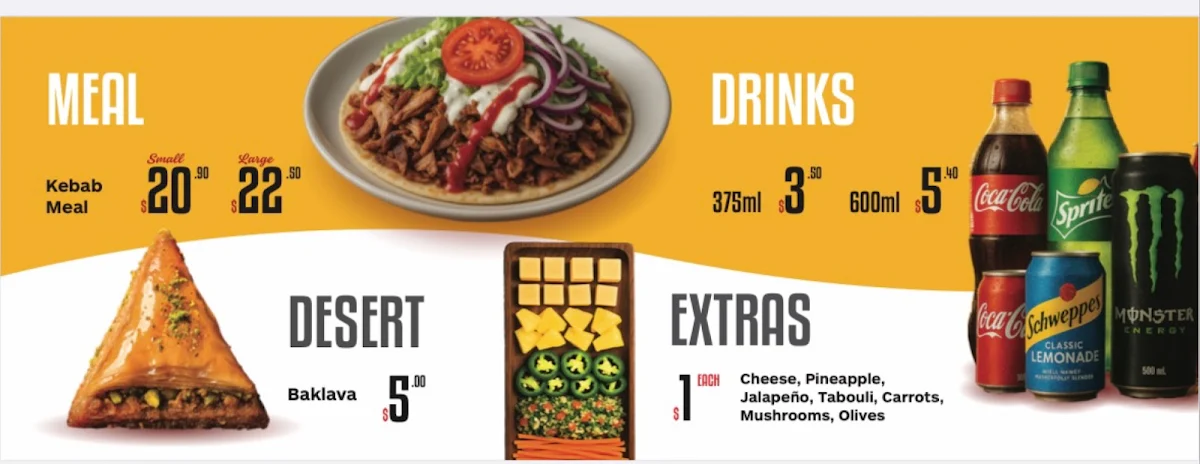 Menu, Boundary Kebab