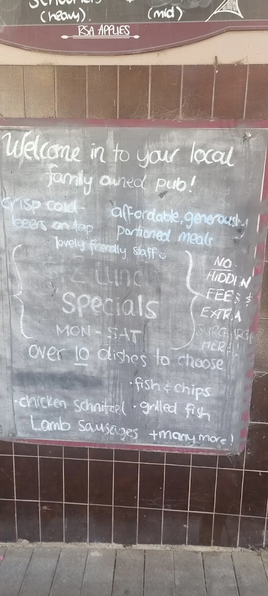 Menu, Royal Exchange Hotel