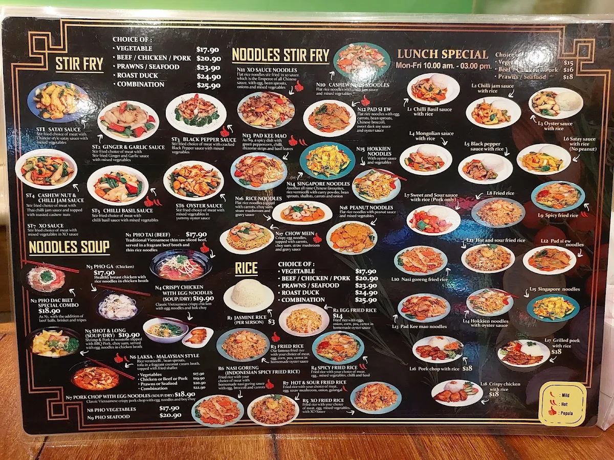 Menu, Pho Time