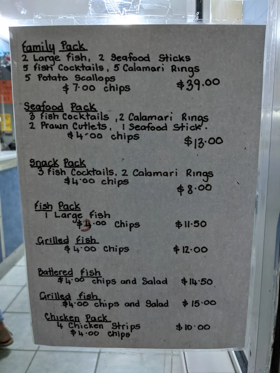 Menu, Swans Take Away