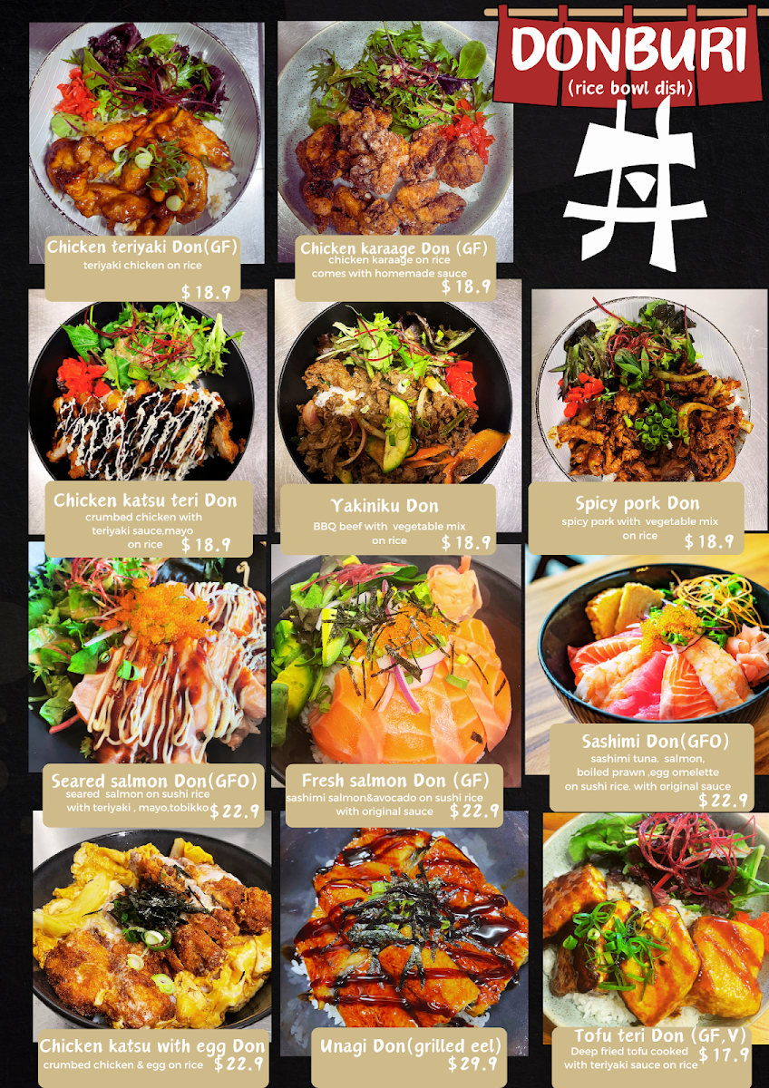 Menu, Ootoya Japanese Sushi Bar