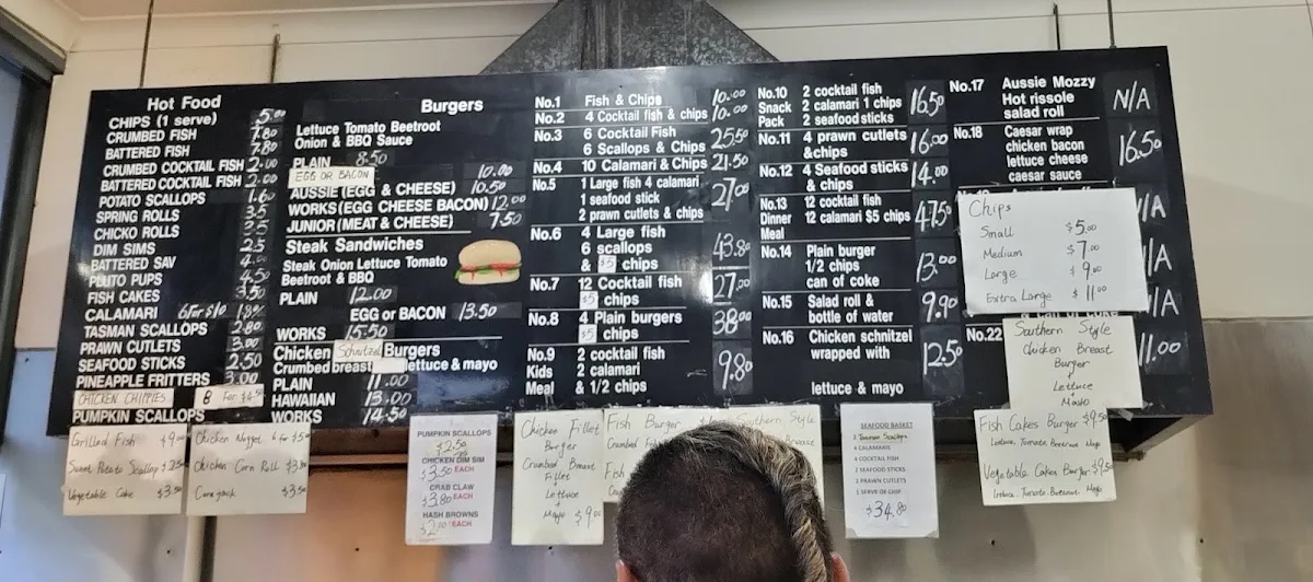 Menu, Paul's on Harrison