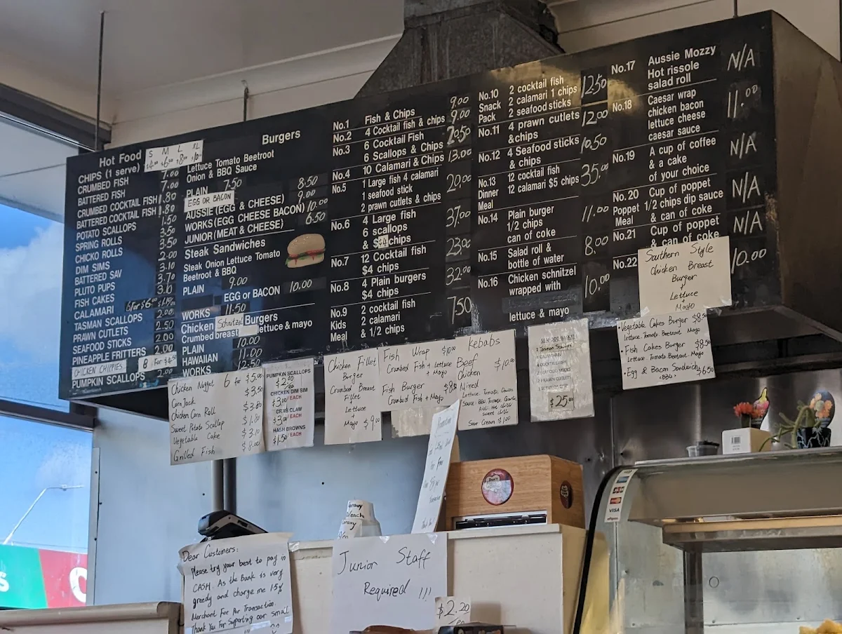 Menu, Paul's on Harrison