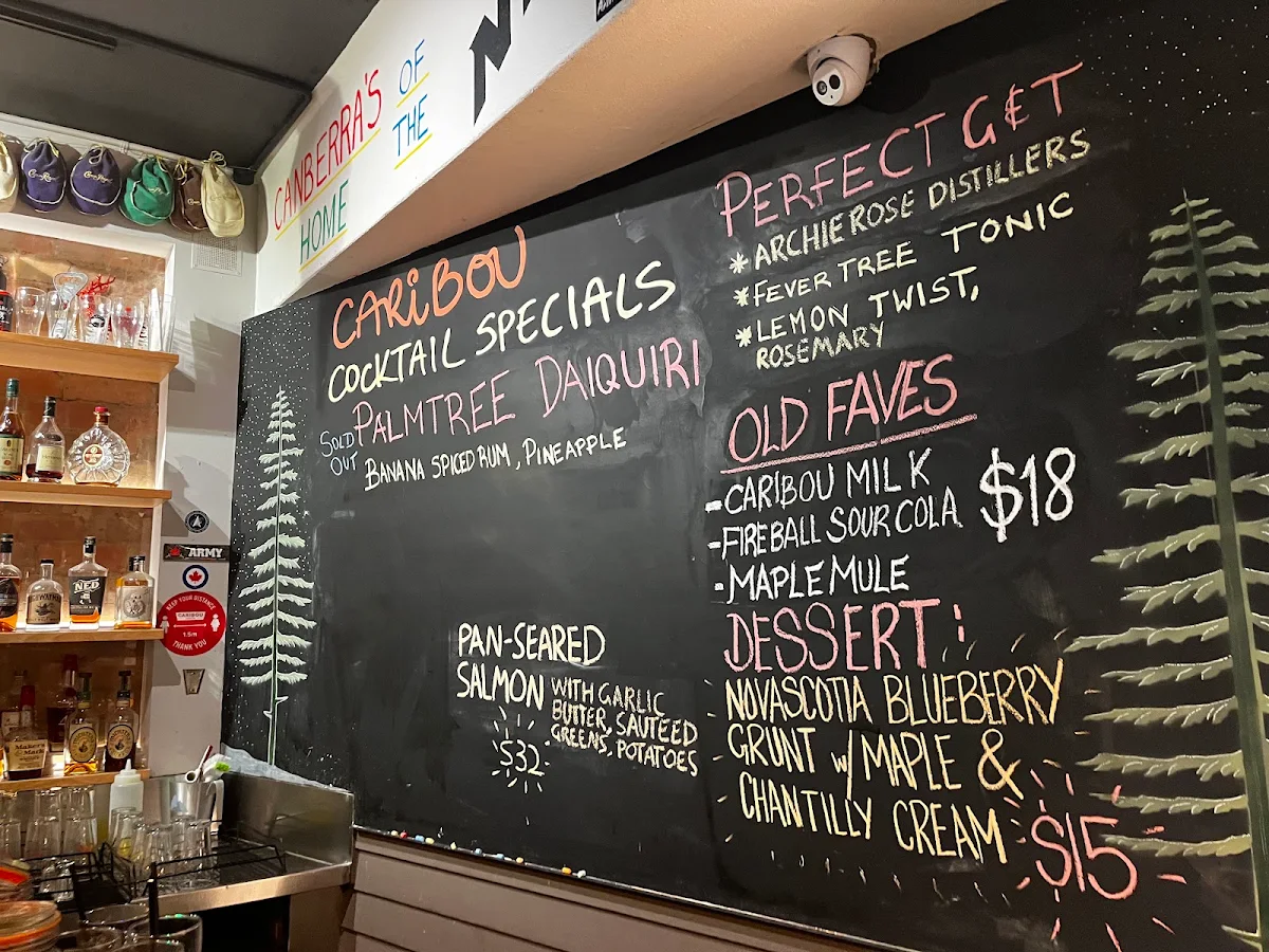 Menu, Caribou Kingston