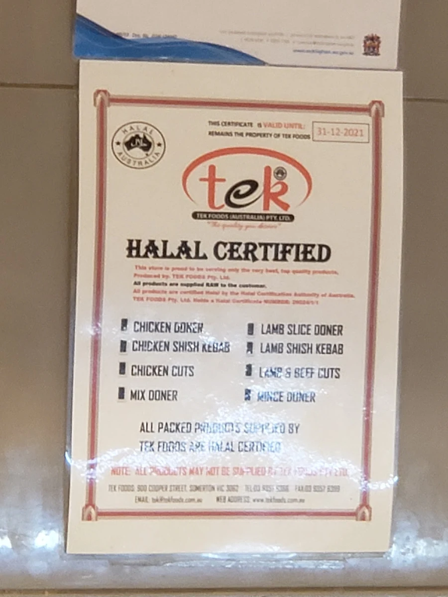 Menu, Ikram Kebabs