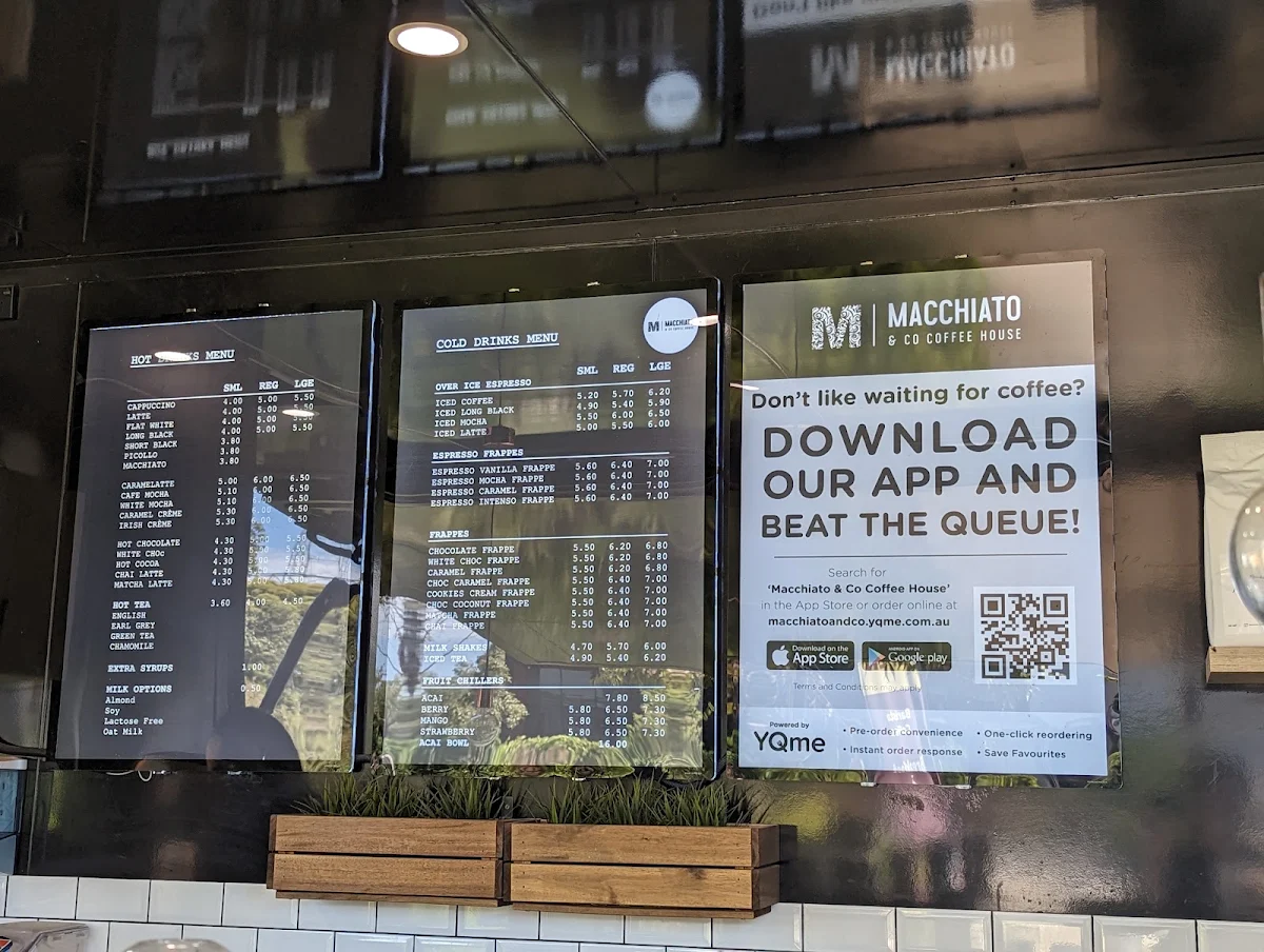 Menu, Macchiato & Co Casula