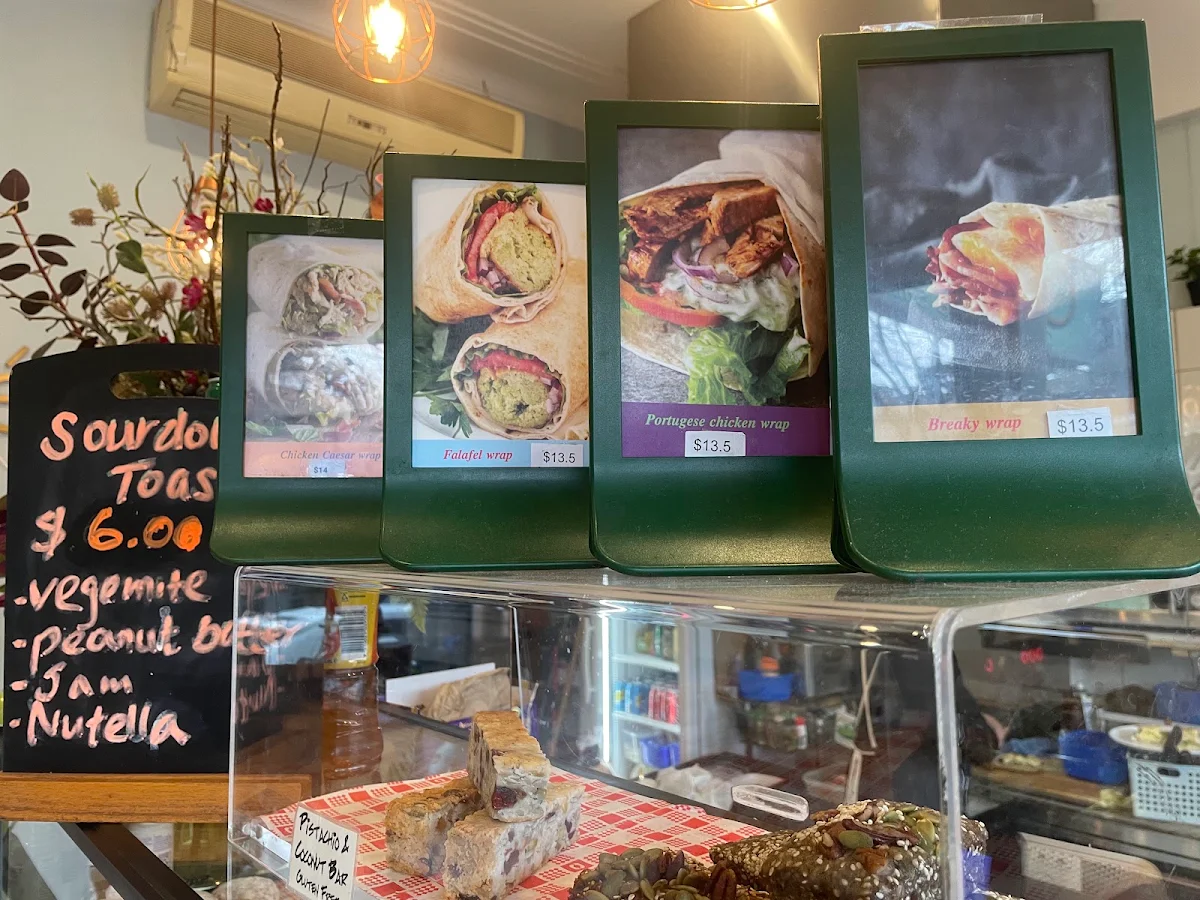 Menu, Cafe Jolie