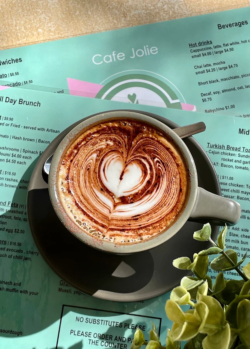 Menu, Cafe Jolie