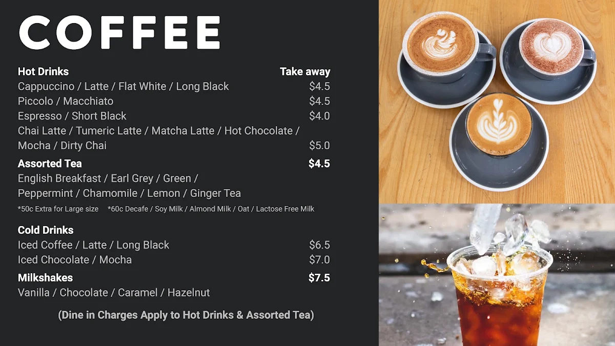 Menu, Binge Kitchen - Cafe in Sydney