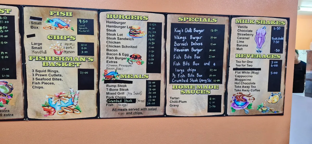 Menu, Bedrock Cafe