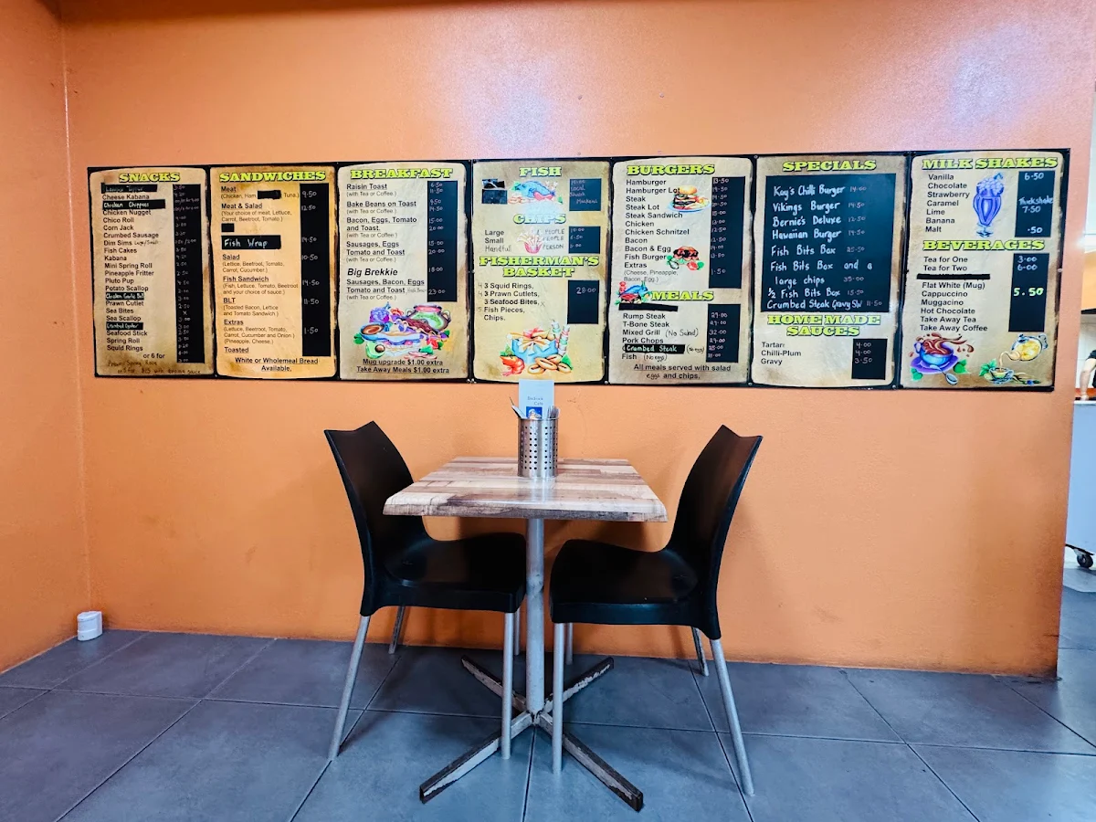 Menu, Bedrock Cafe