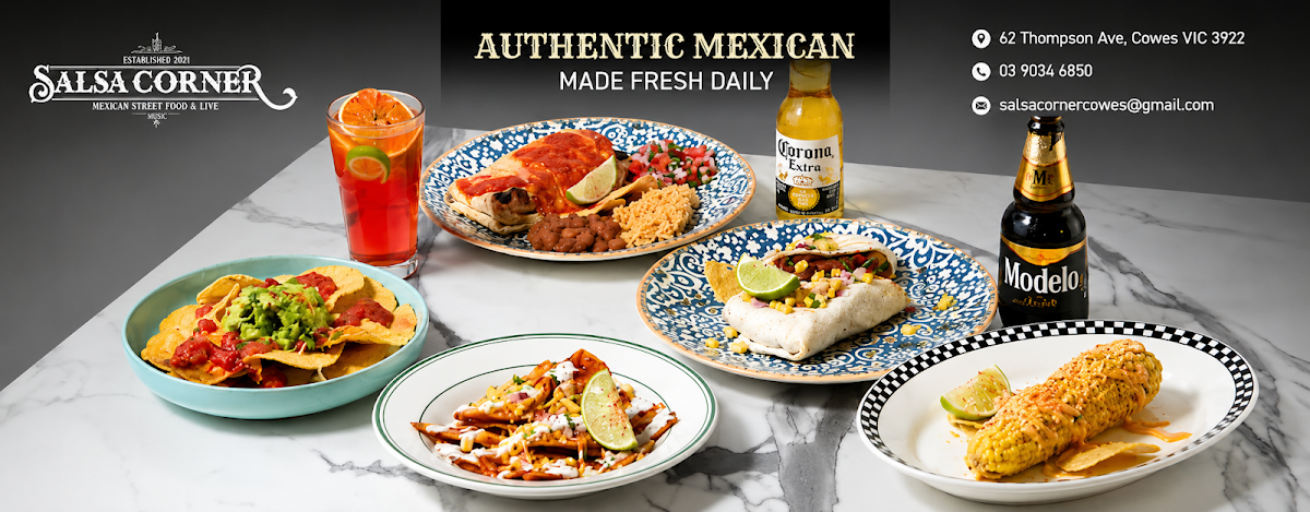 Menu, Salsa Corner | Best Mexican Restaurant, Cafe & Bar in Cowes VIC