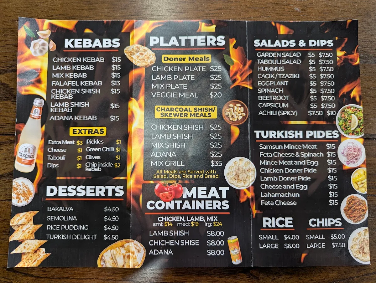 Menu, Cranbourne Grill & Kebab House