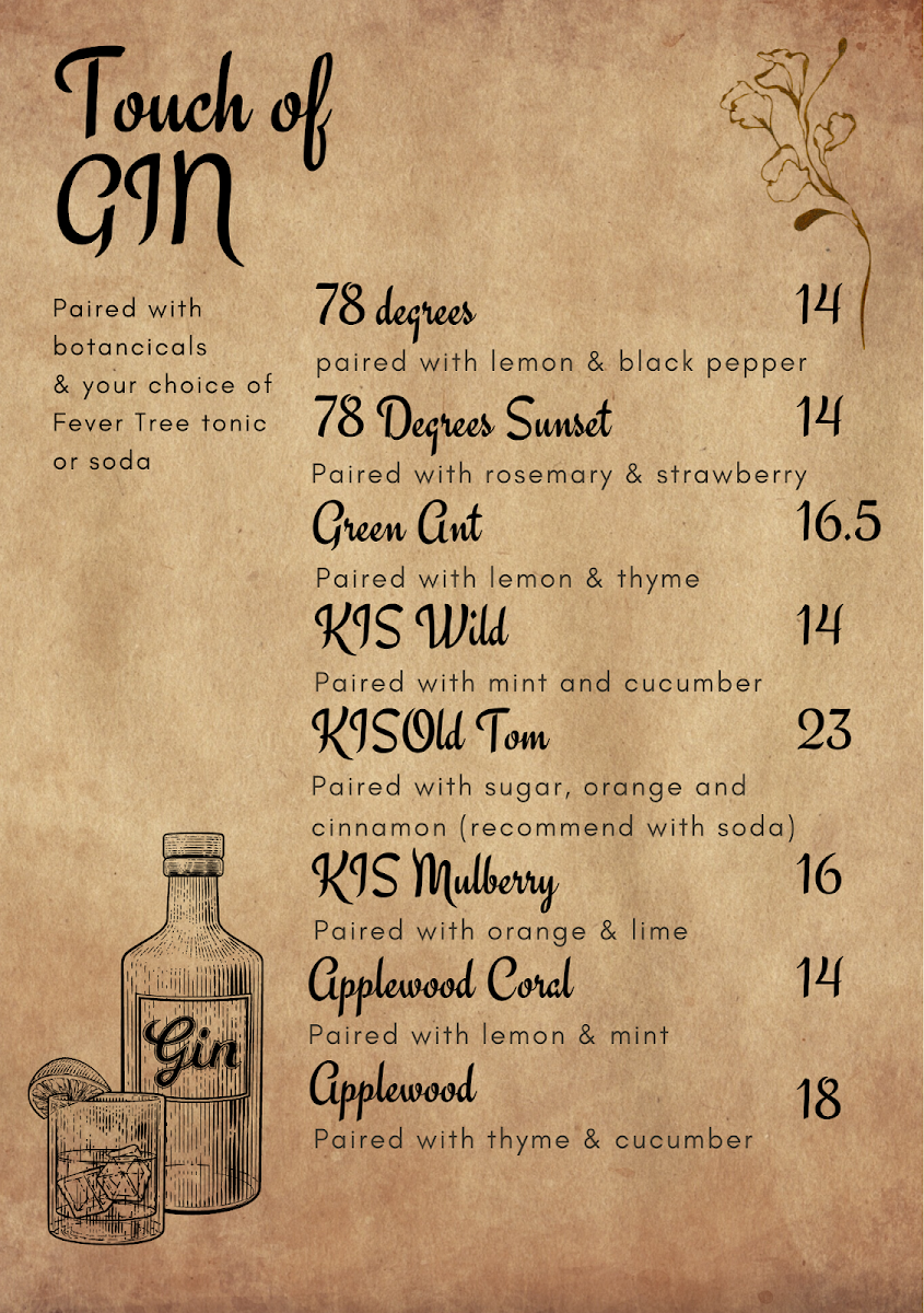 Menu, Lady Bay Resort Bar & Restaurant