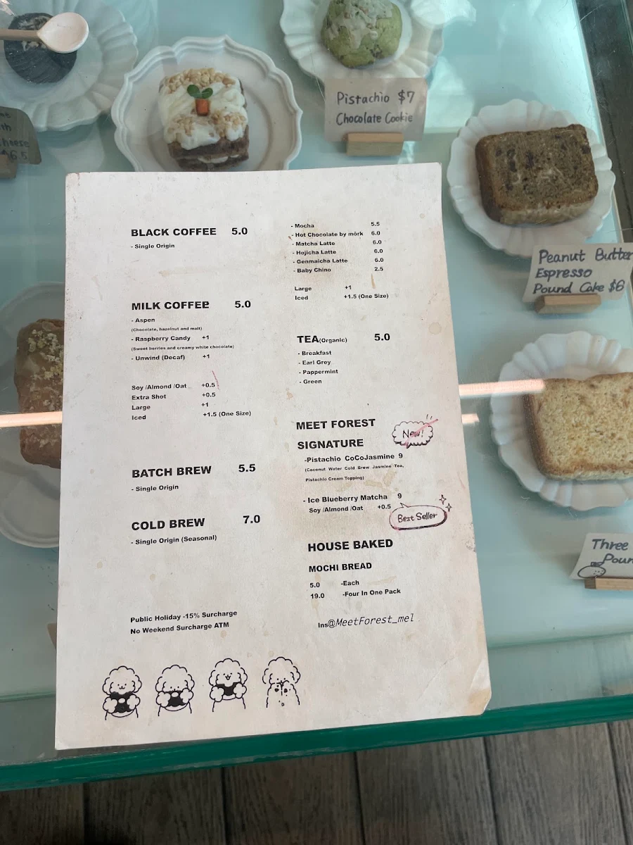Menu, Meet Forest