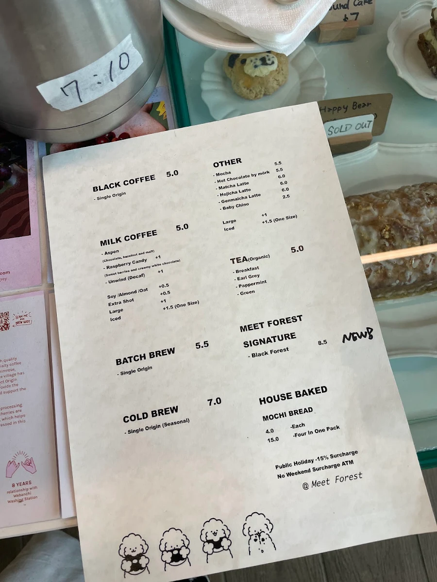 Menu, Meet Forest