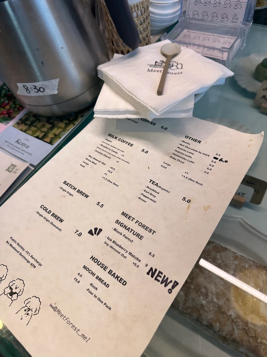 Menu, Meet Forest