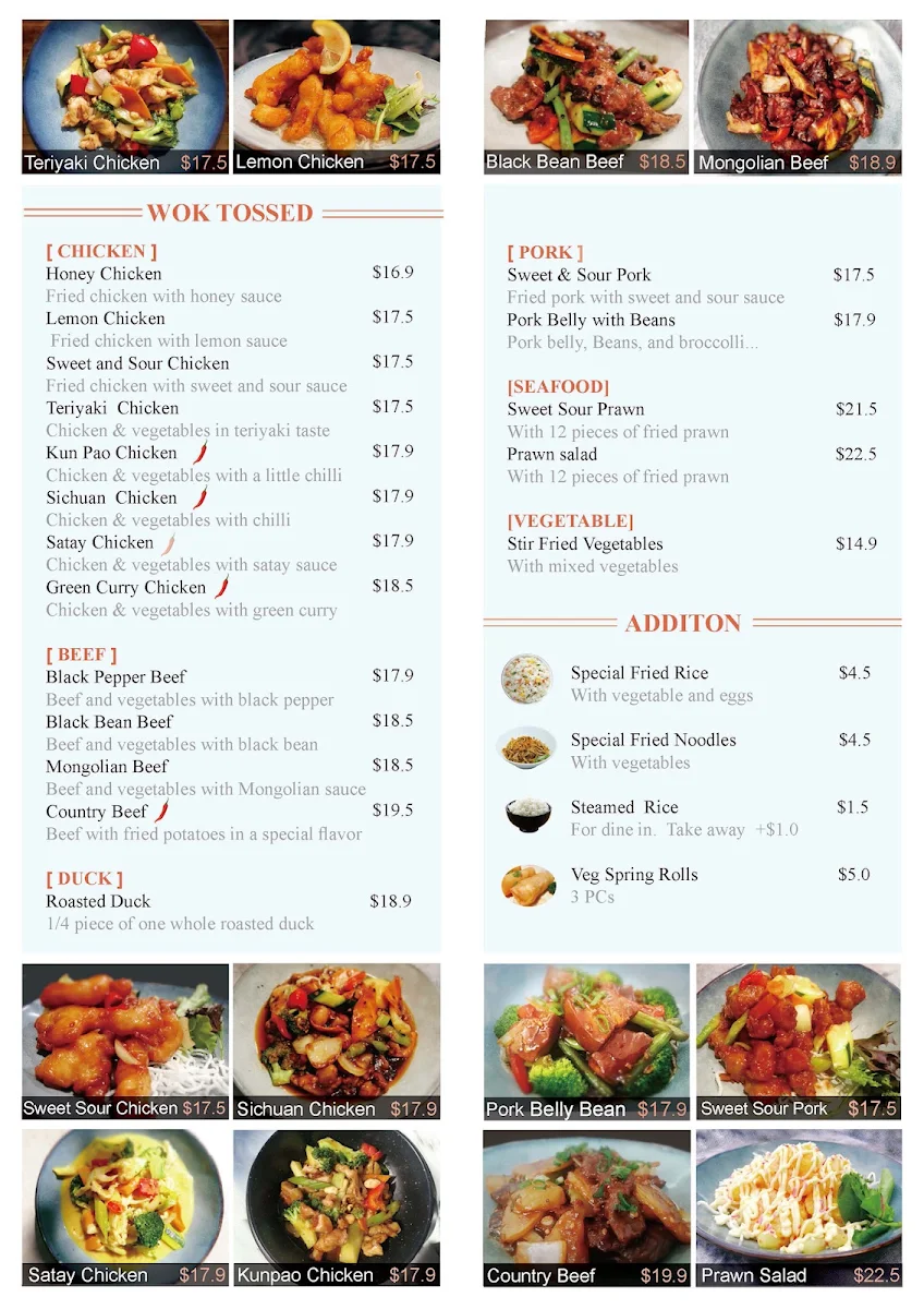 Menu, Yumo Dumpling Bar