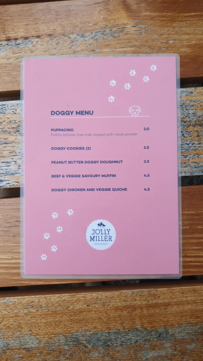 Menu, The Jolly Miller (Altona North)