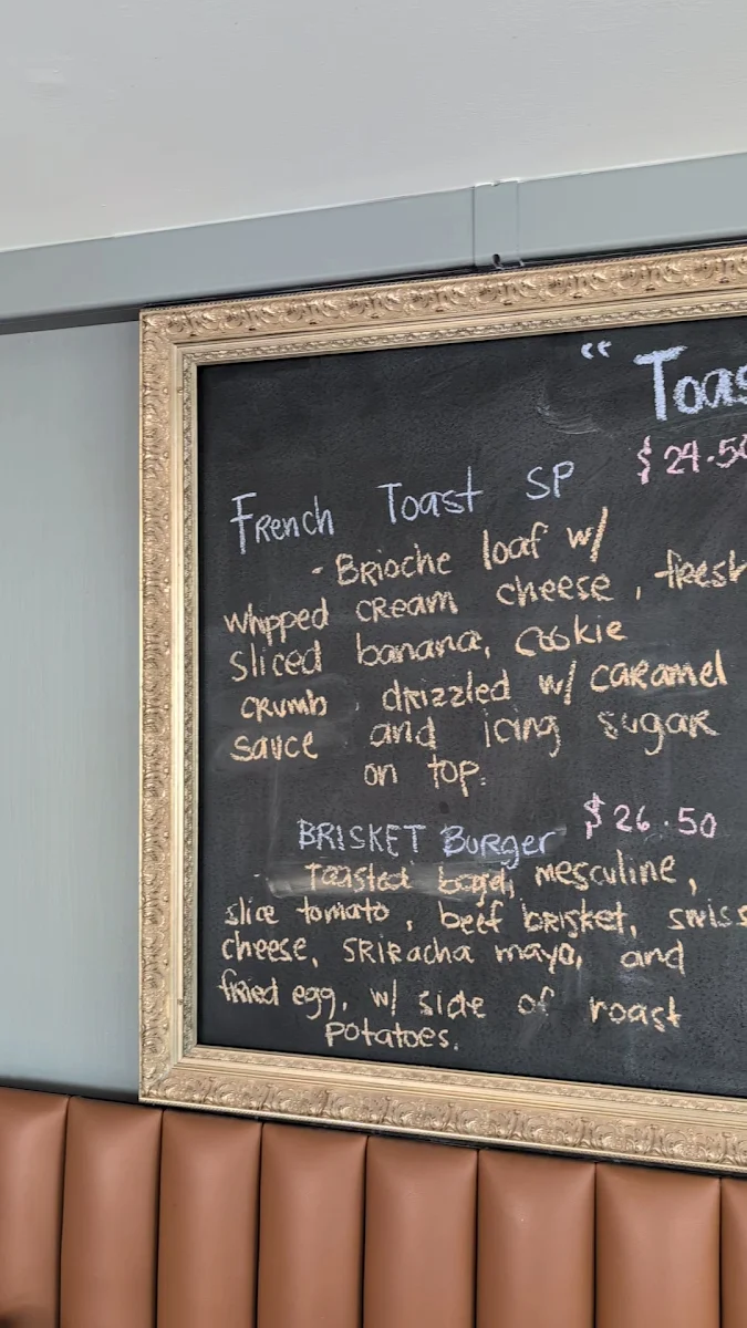 Menu, Toast Cafe
