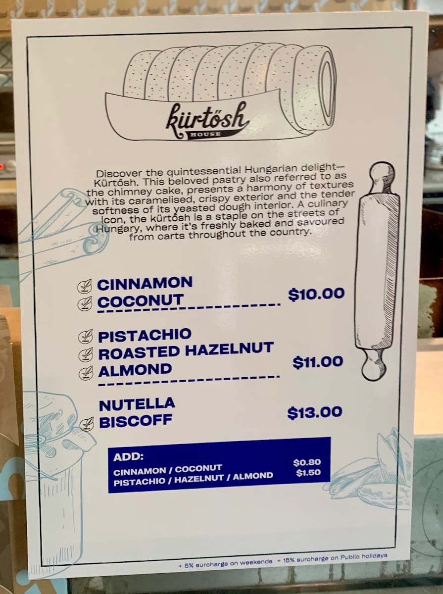 Menu, Kürtősh - Darling Square
