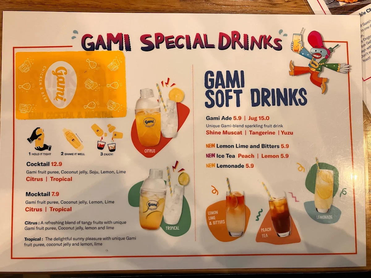 Menu, Gami Chicken