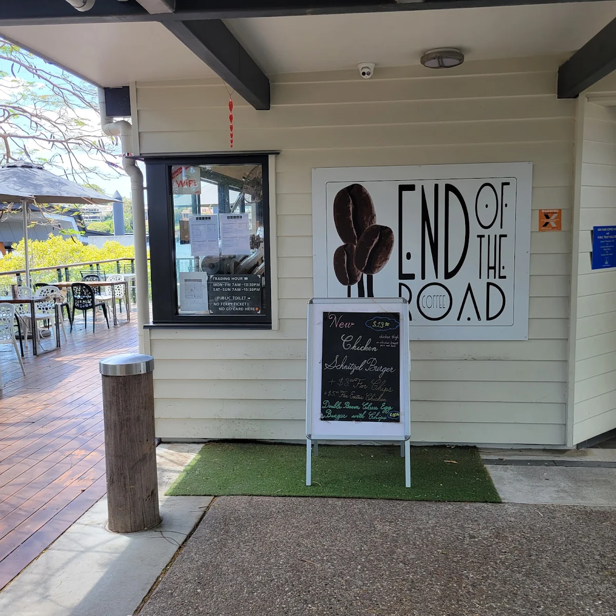 Menu, End of the Road Coffee