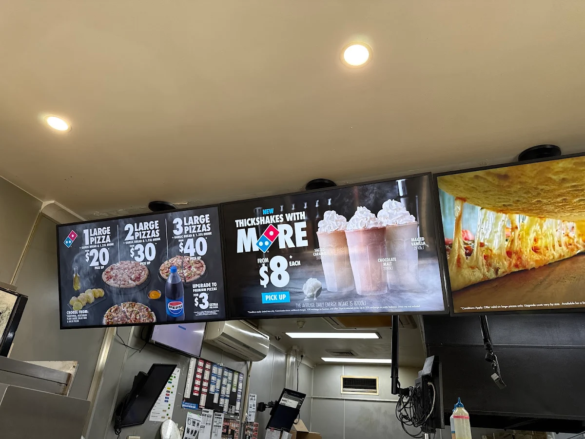 Menu, Domino's Pizza Bass Hill