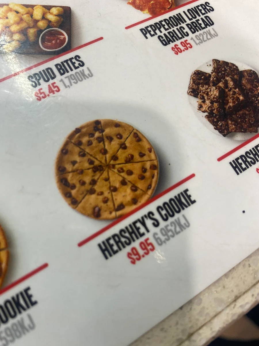 Menu, Pizza Hut Collaroy