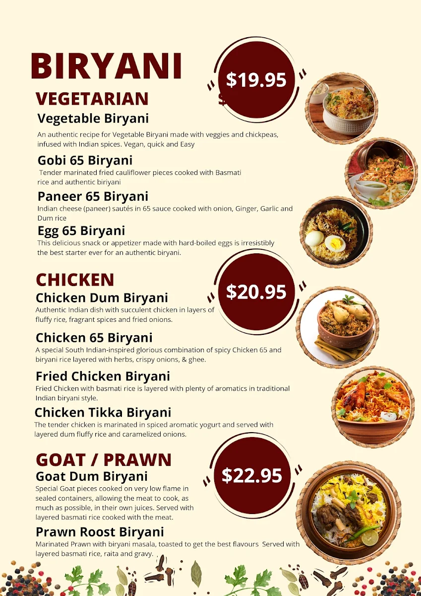 Menu, Dosa Hut Indian Restaurant Craigieburn