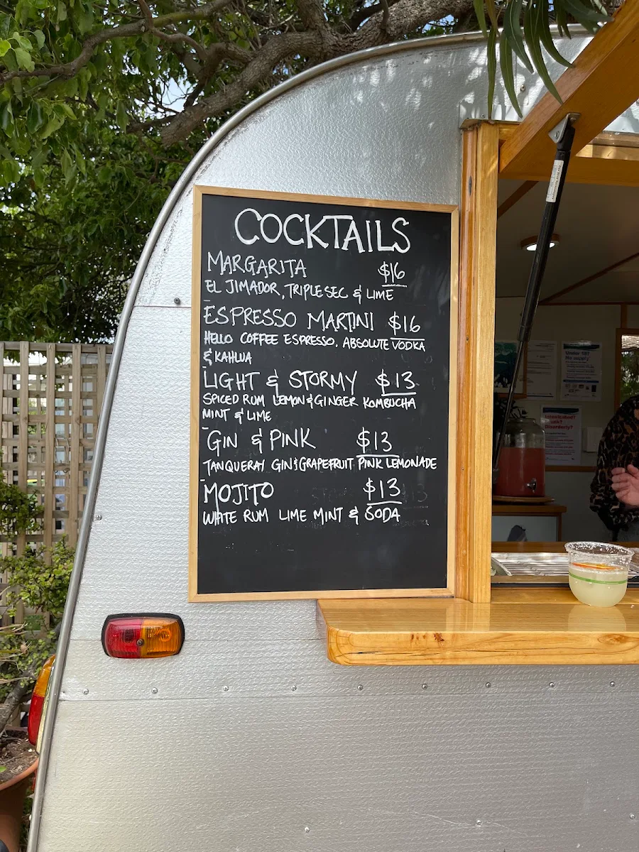 Menu, Ginger & Blondie Mobile Coffee Bar