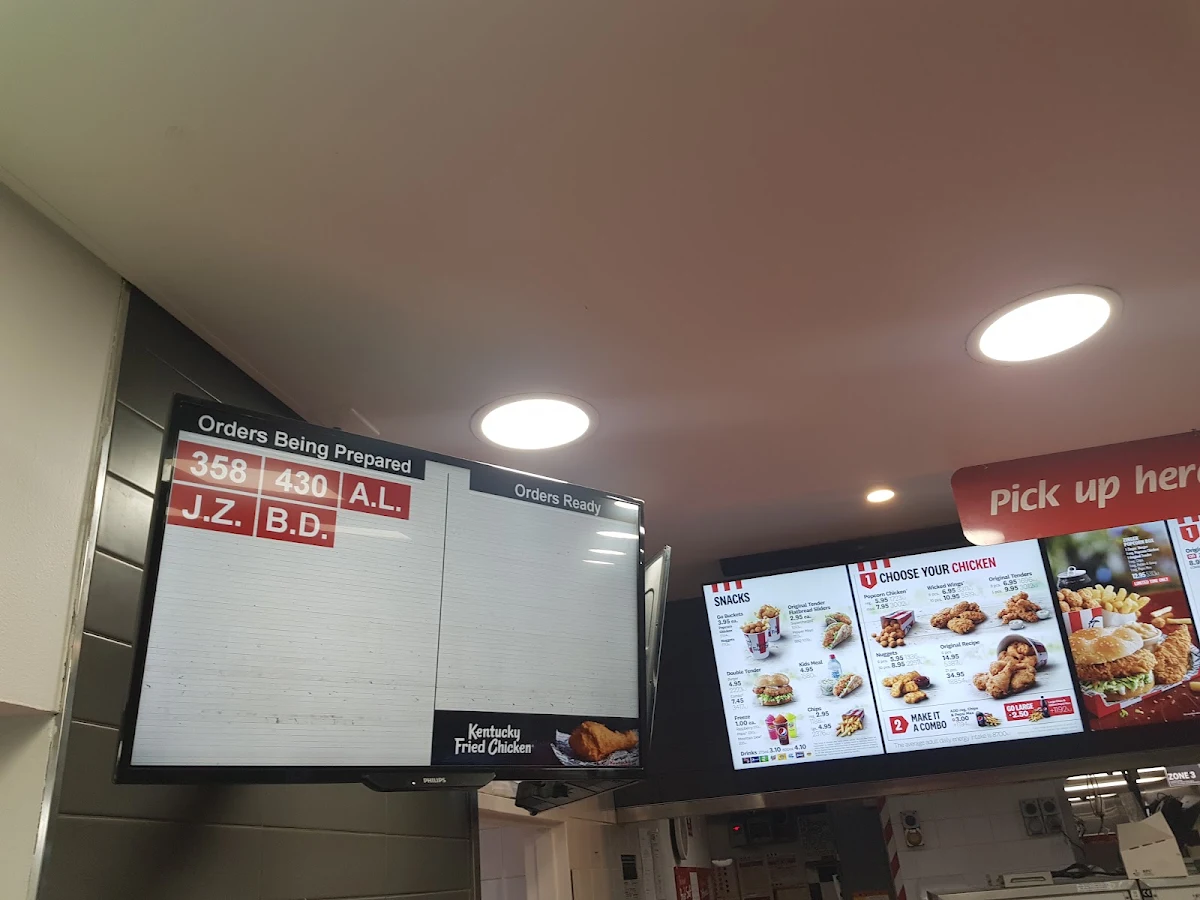 Menu, KFC Bourke Street Melbourne
