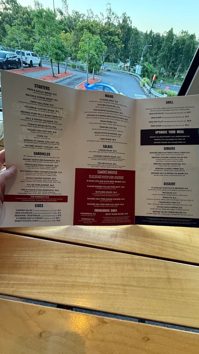 Menu, Springlake Hotel