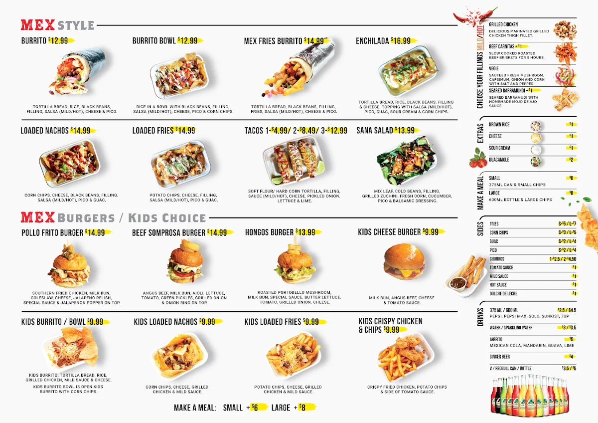 Menu, ATMEX