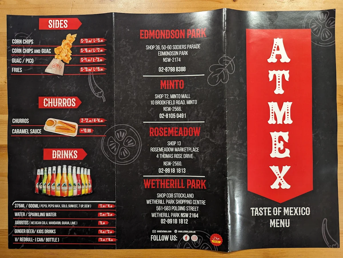 Menu, ATMEX
