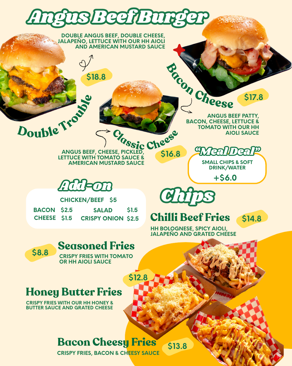 Menu, Hen House at Malvern