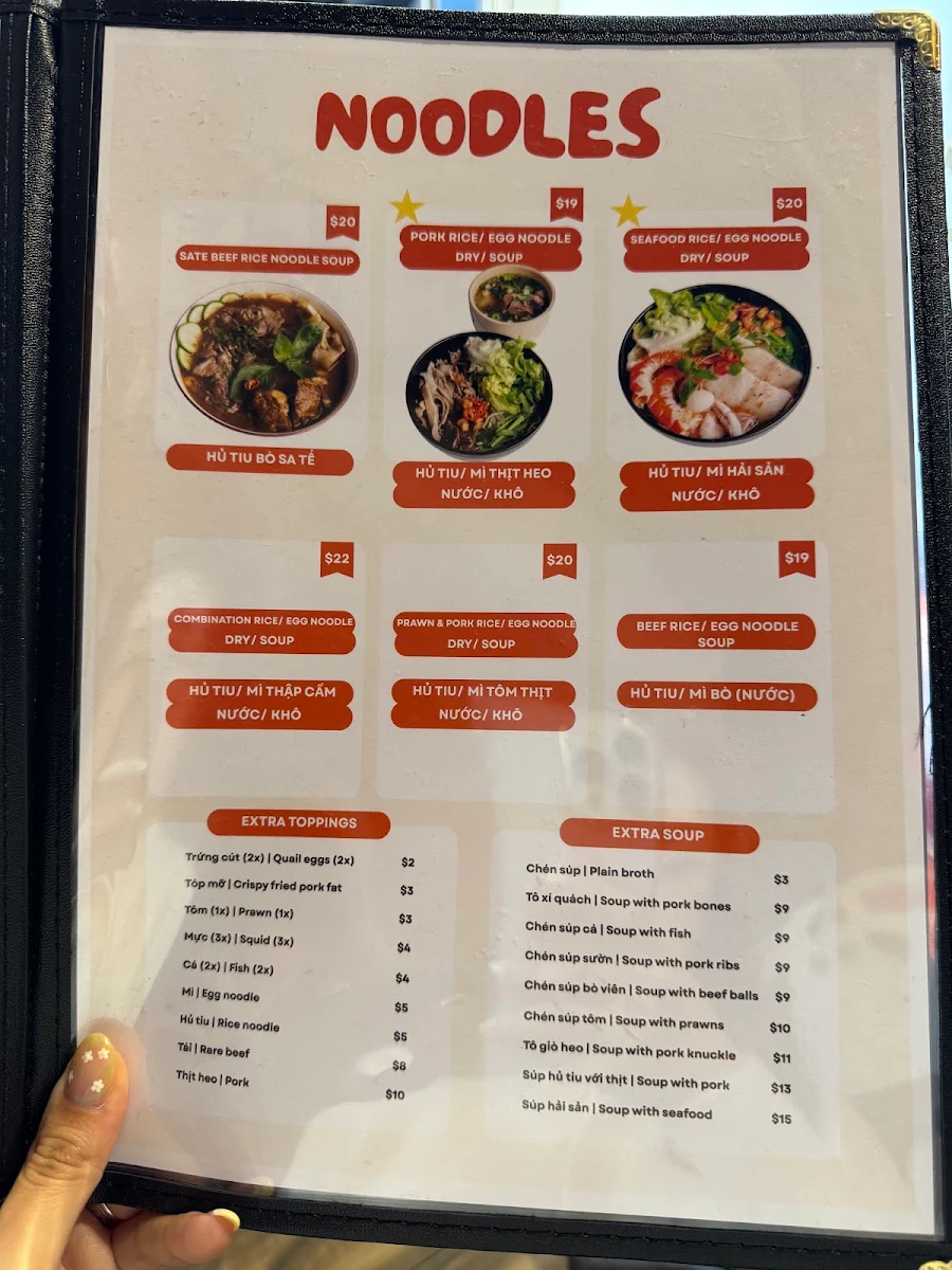 Menu, Hủ Tíu 51