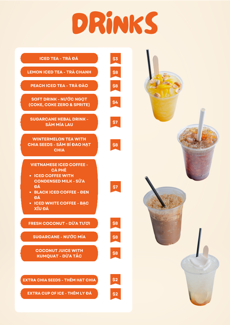 Menu, Hủ Tíu 51