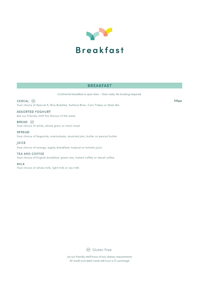Menu, Gecko Restaurant at Breeze Holiday Parks - Mary River