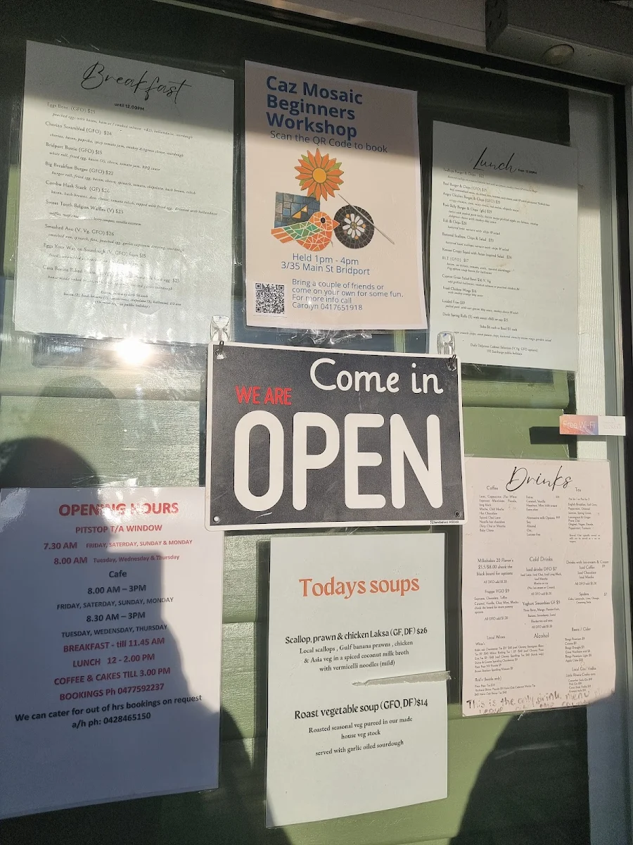 Menu, The Bridport Cafe