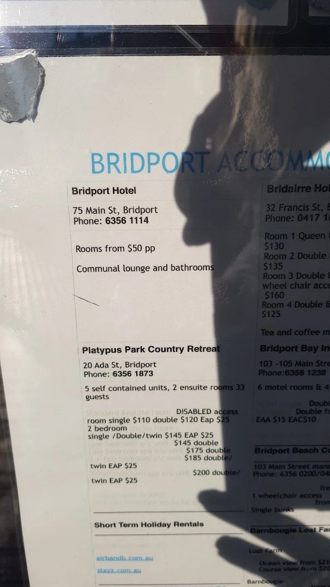 Menu, The Bridport Cafe