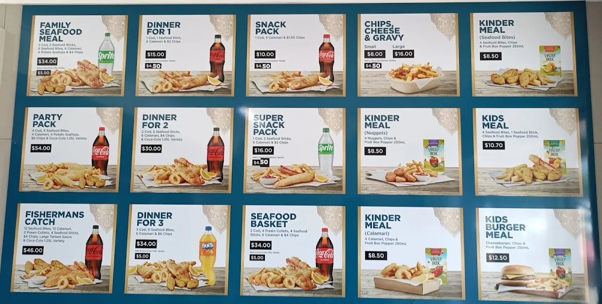Menu, Lawnton Seafood