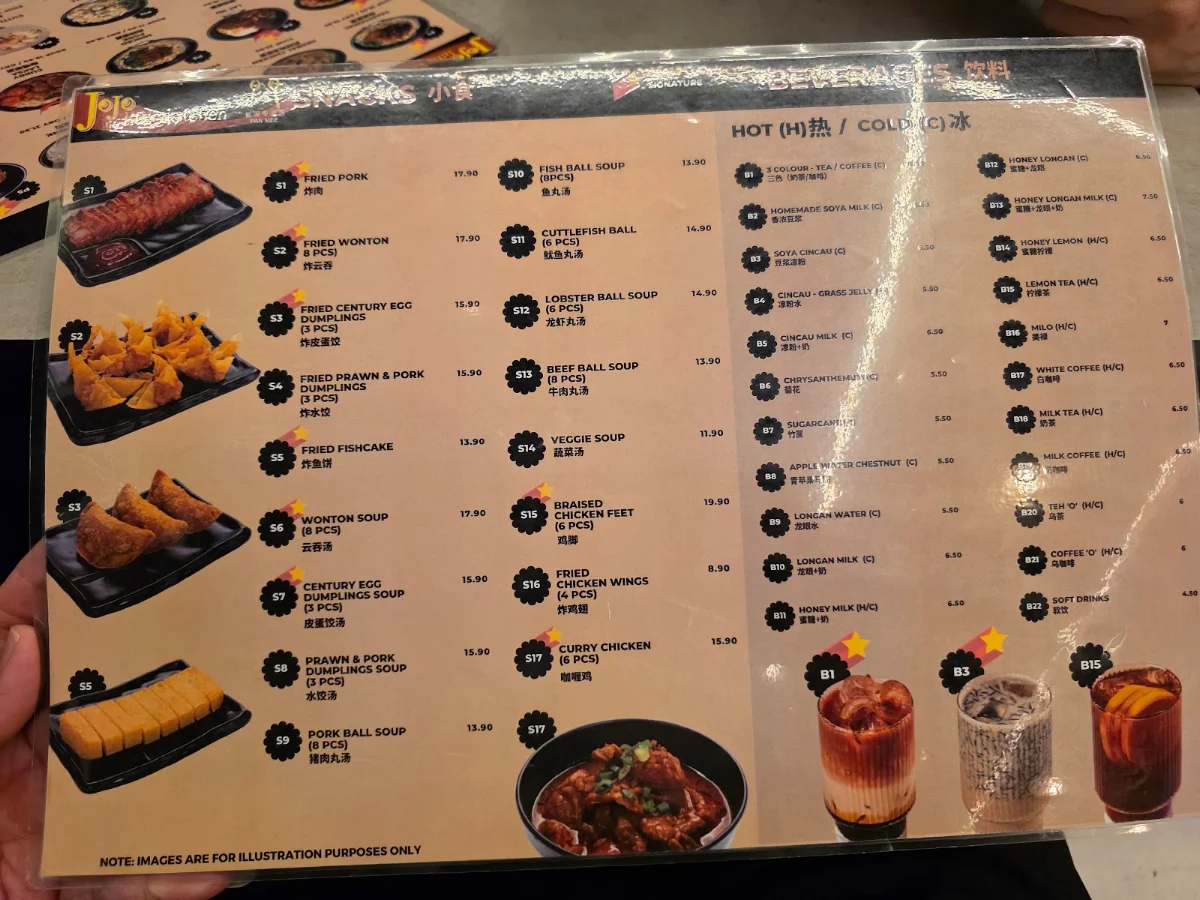 Menu, Jojo Little Kitchen