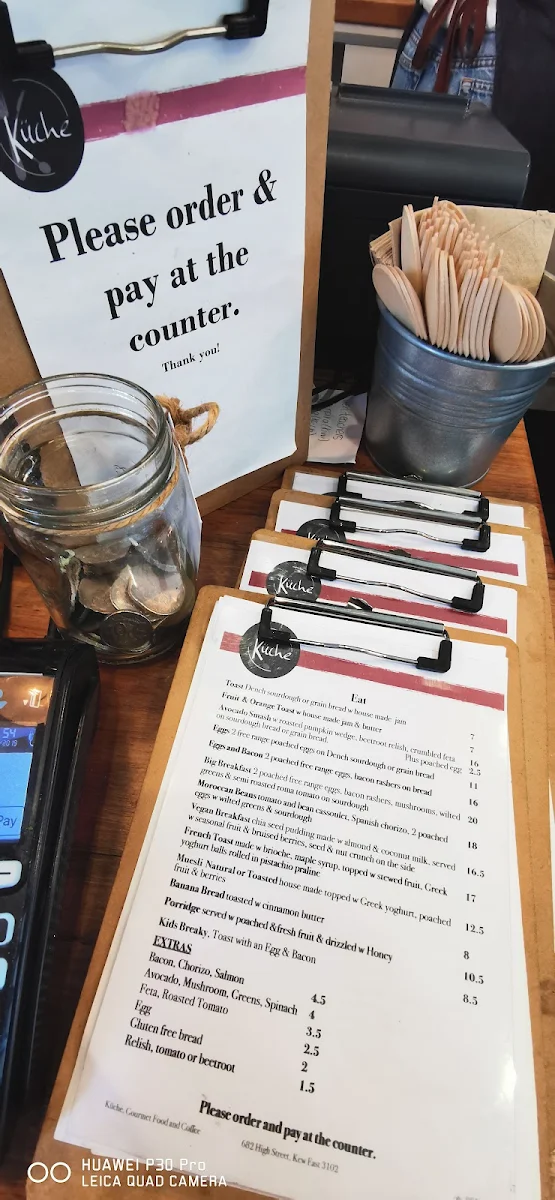 Menu, Kuche