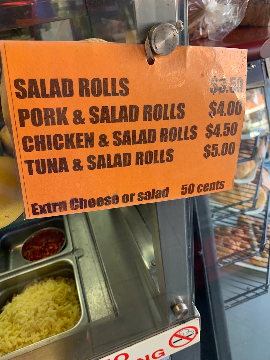 Menu, YaYa Bakers